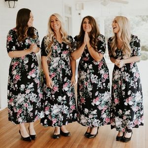 Black floral HM dress